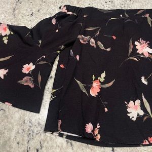 Off shoulder flower blouse !